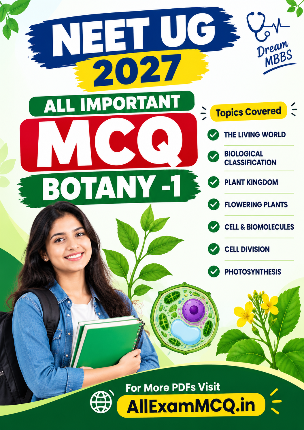 NEET UG 2027 Botany MCQ PDF Part -1 – 1000 Important Questions | AllExamMCQ